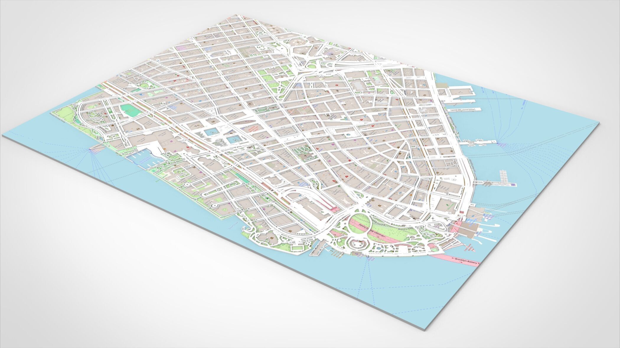 Cityscape New York USA fragment city Strets and roads  3D print model_9