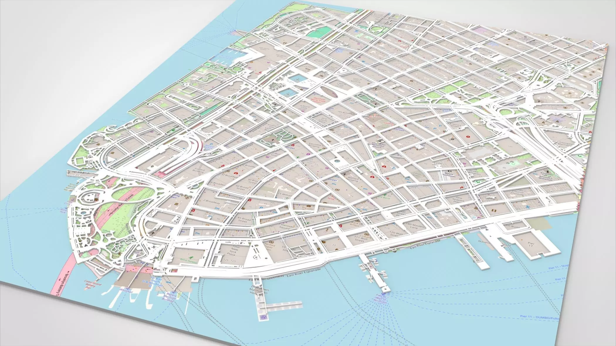 Cityscape New York USA fragment city Strets and roads  3D print model_0