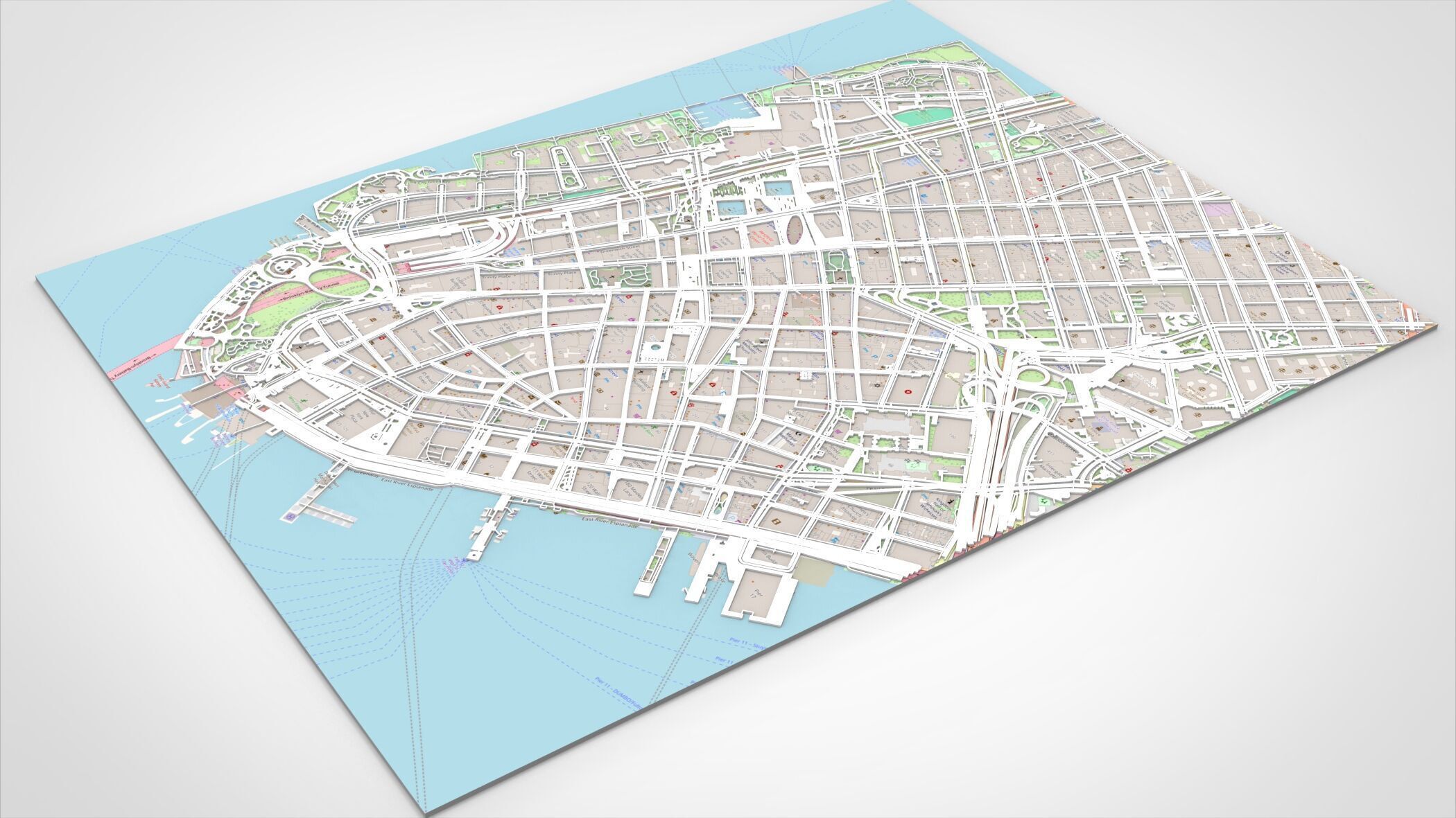 Cityscape New York USA fragment city Strets and roads  3D print model_8