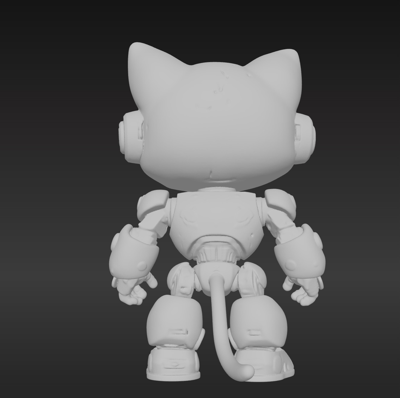 3D Model of Cute Robo Cat - Animated and Printable 3D model_8