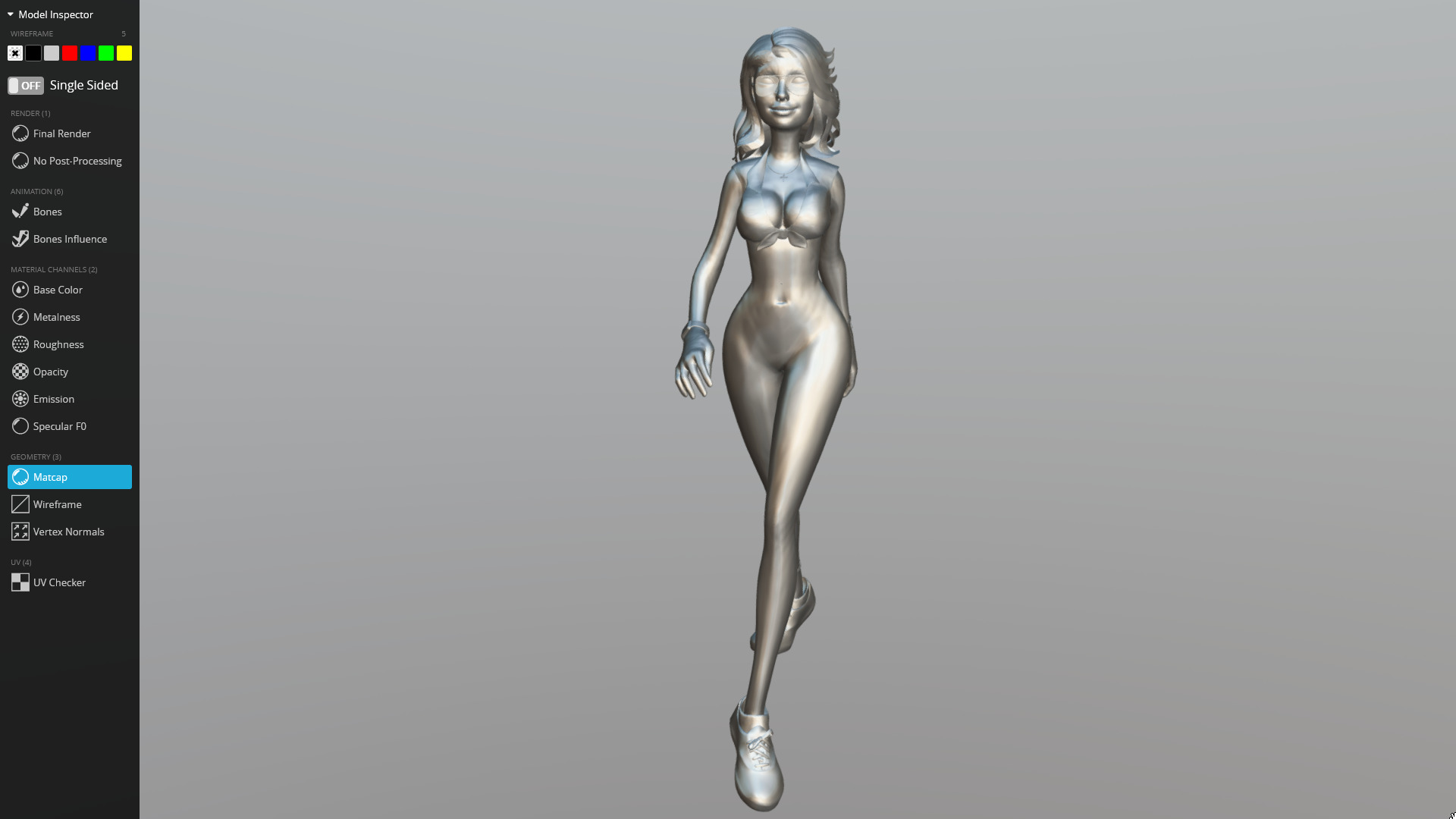 Female character animated 3D model_21