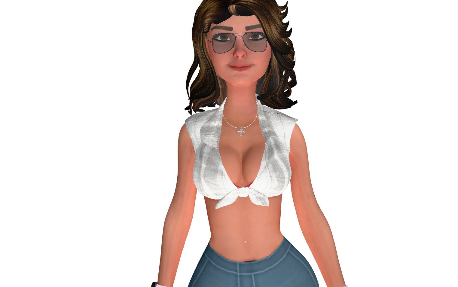 Female character animated 3D model_9