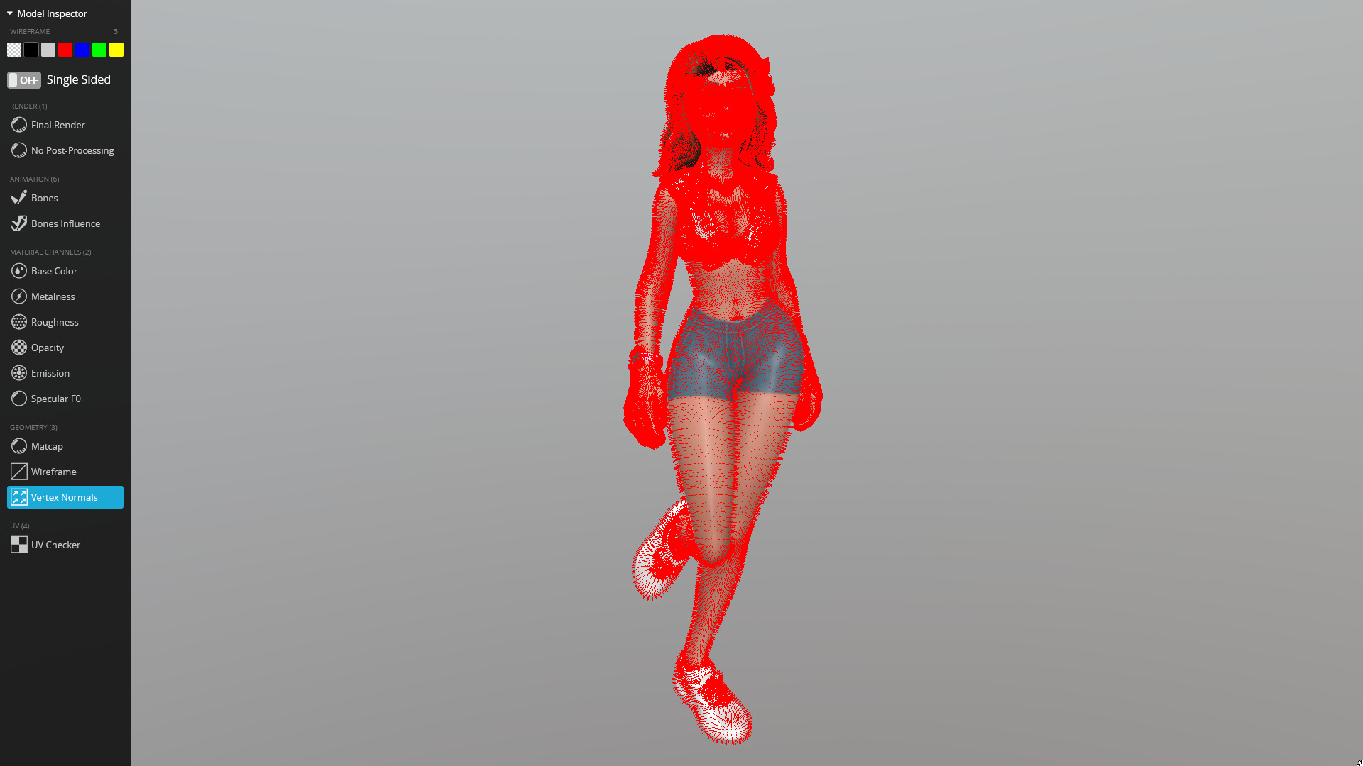 Female character animated 3D model_17