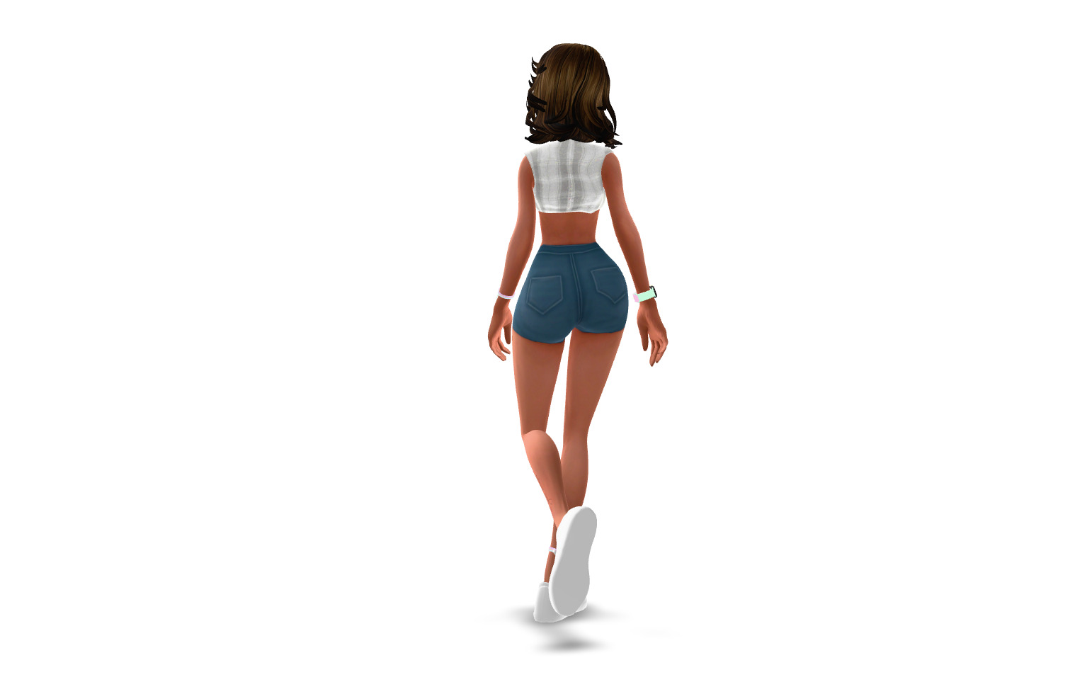 Female character animated 3D model_12