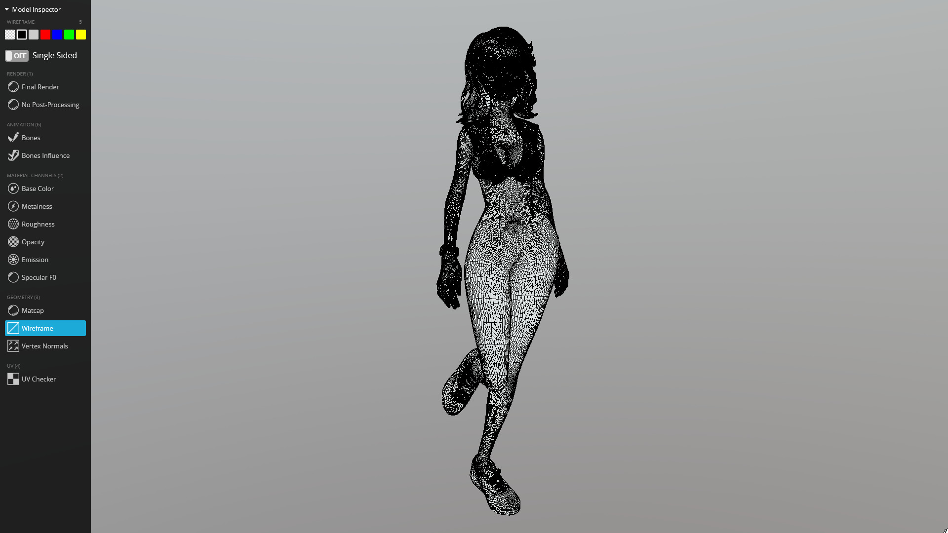 Female character animated 3D model_19