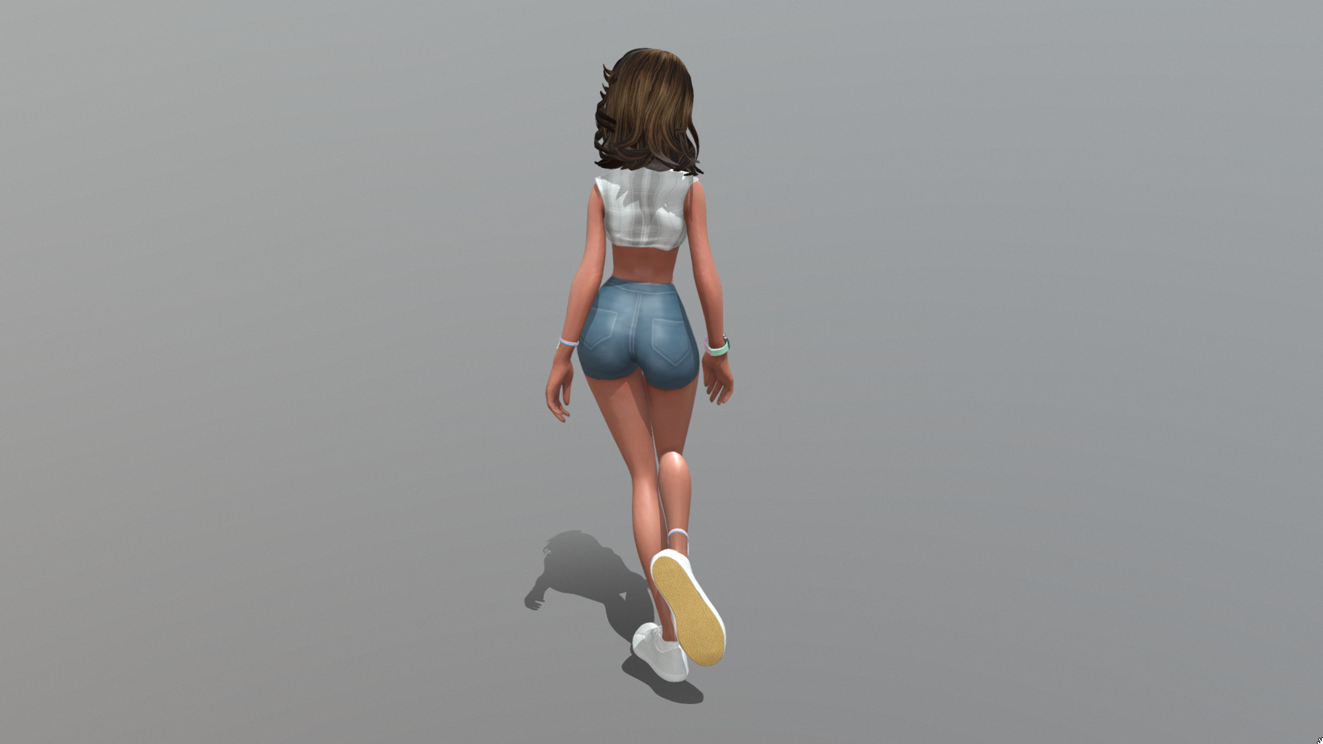 Female character animated 3D model_15