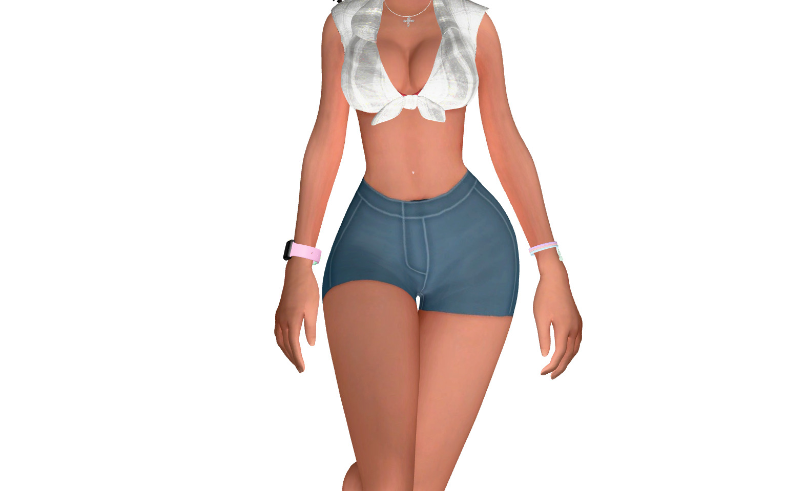 Female character animated 3D model_13