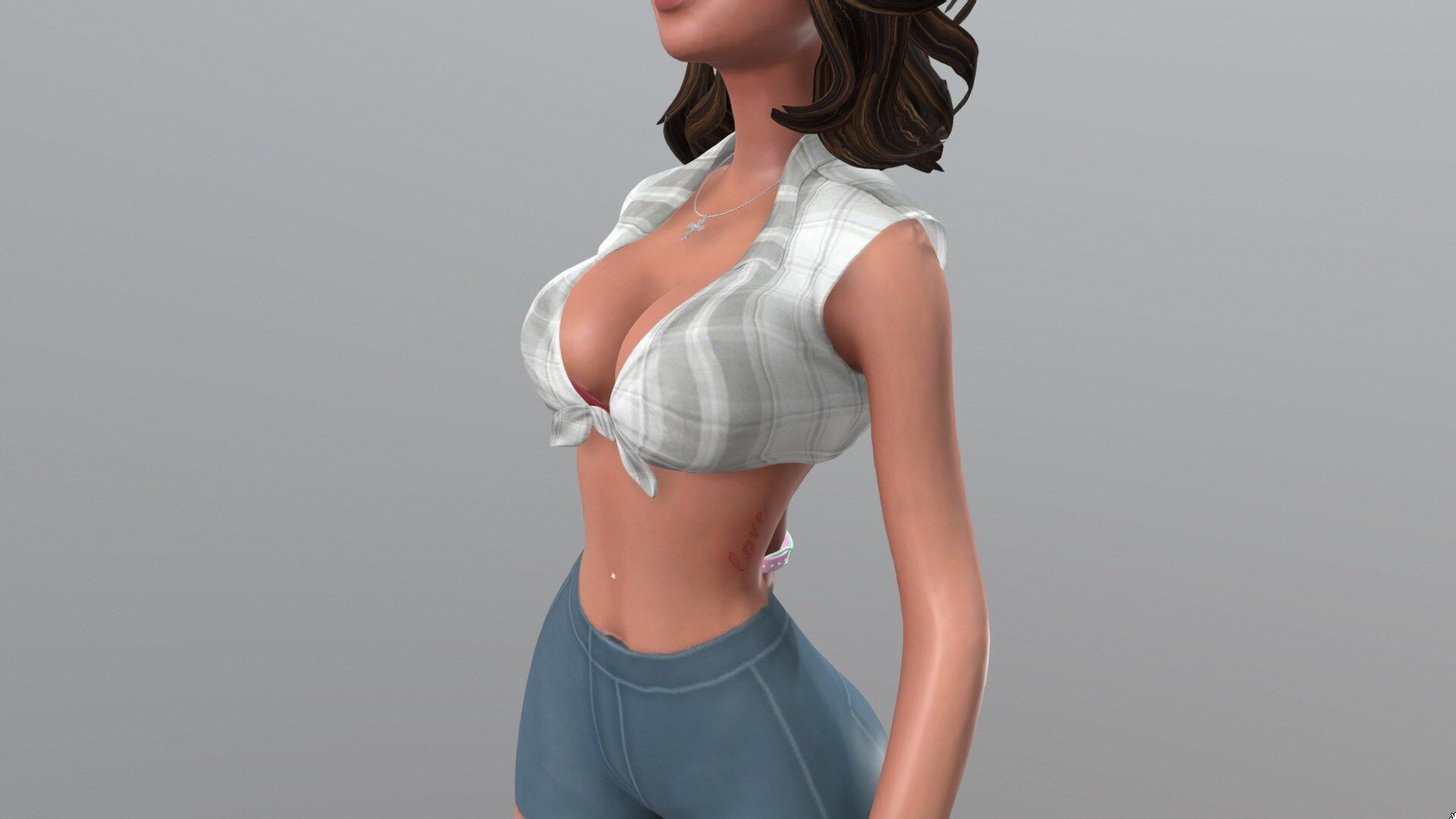 Female character animated 3D model_6