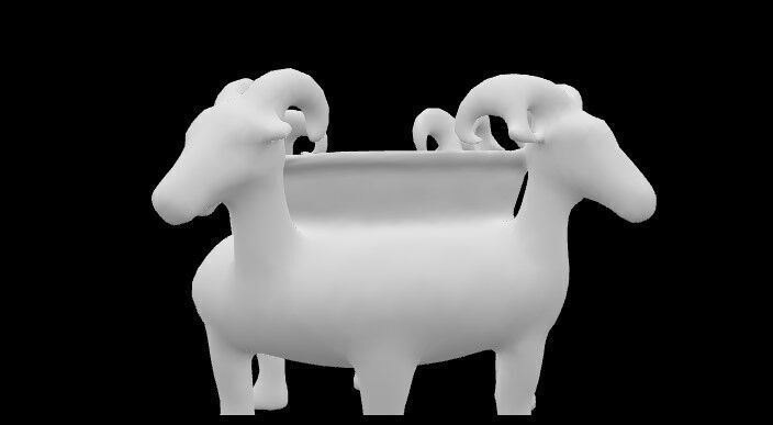statue of four sheep is ritual vessel 3D model 3D printable | CGTrader