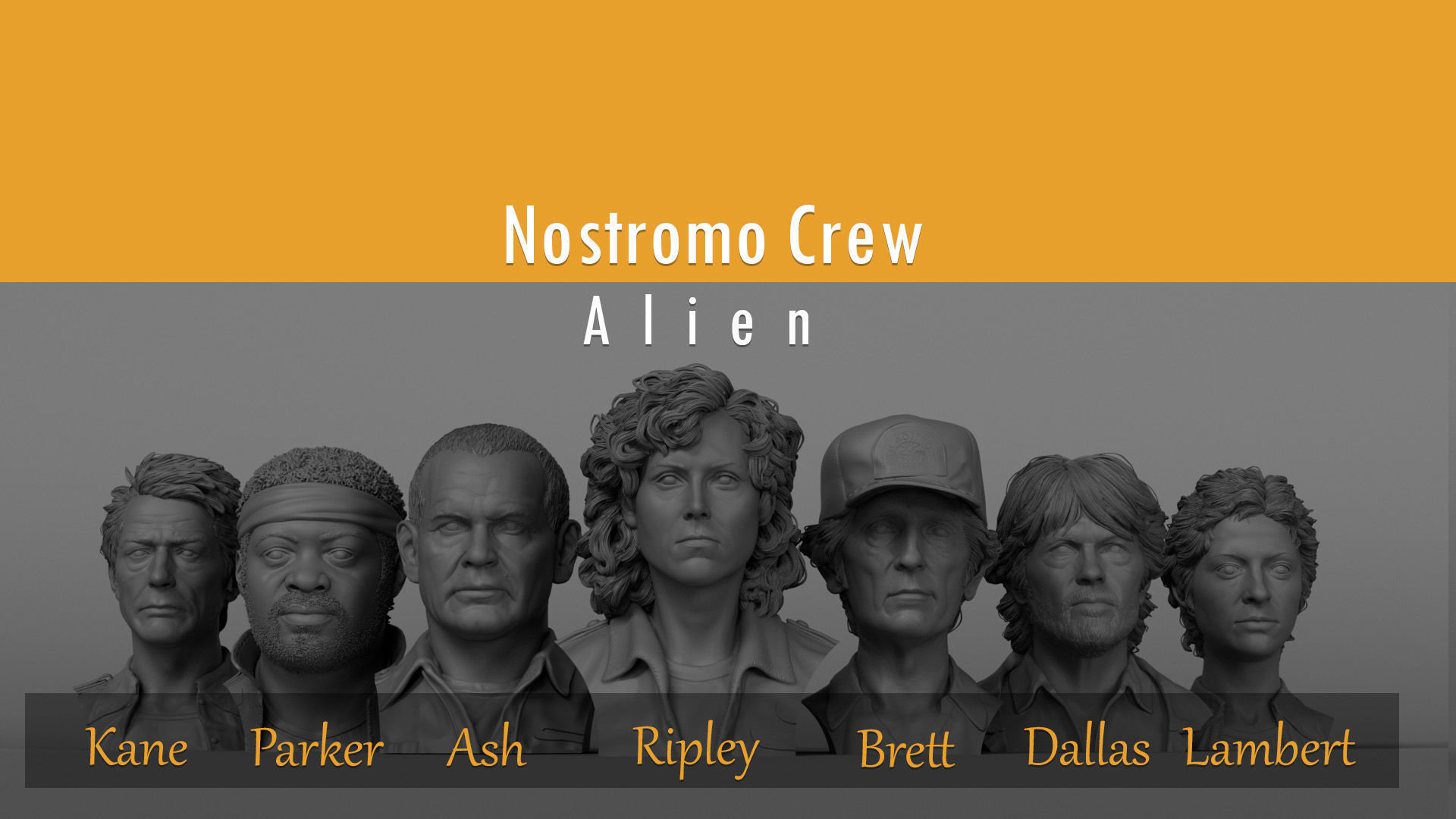 Alien 1979 - Nostromo crew 3D Model Collection_0