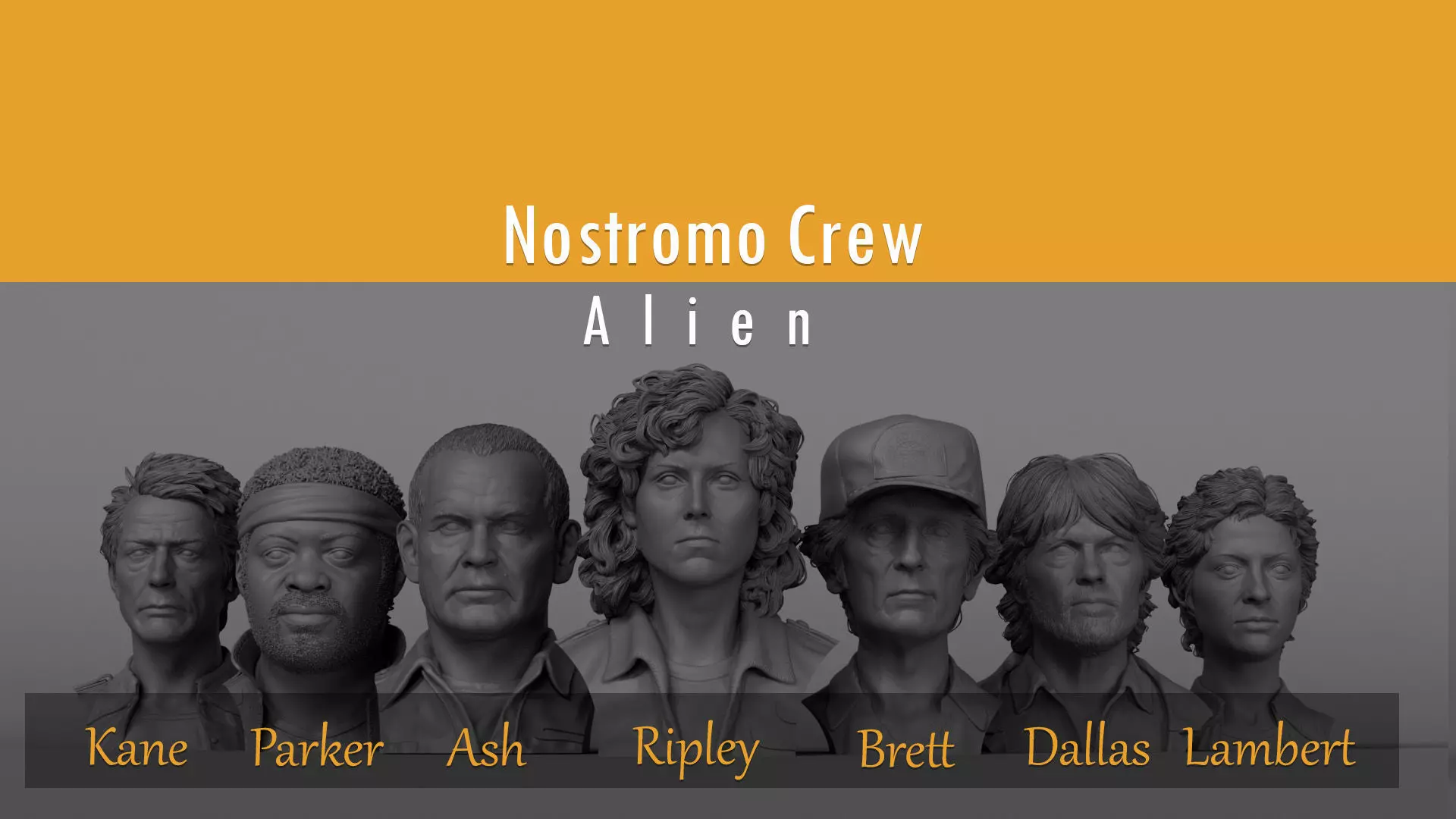 Alien 1979 - Nostromo crew 3D Model Collection_0