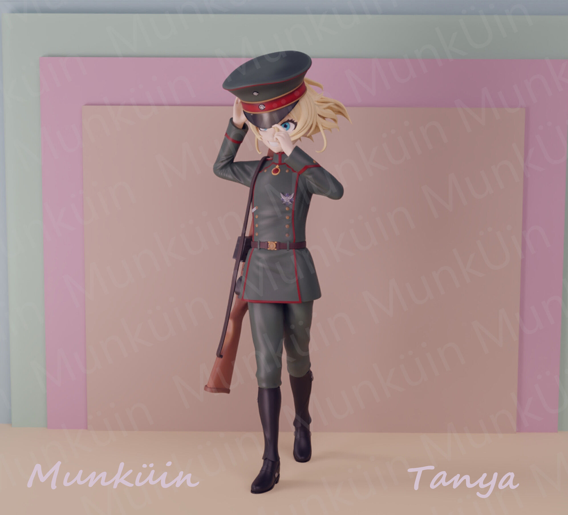 Tanya Fan art 3D print model_1