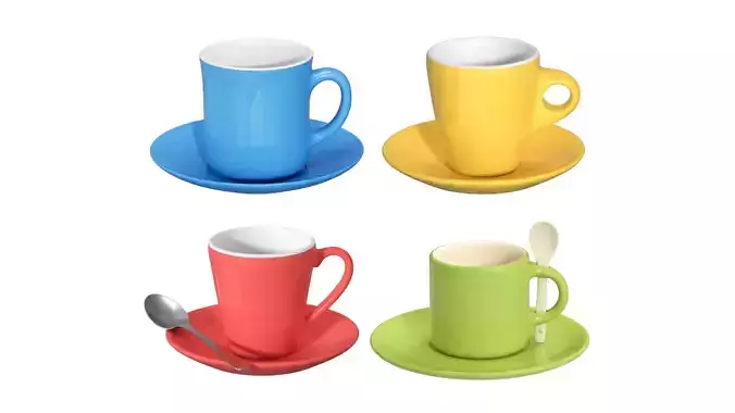 Colorful Coffee Cups Collection 