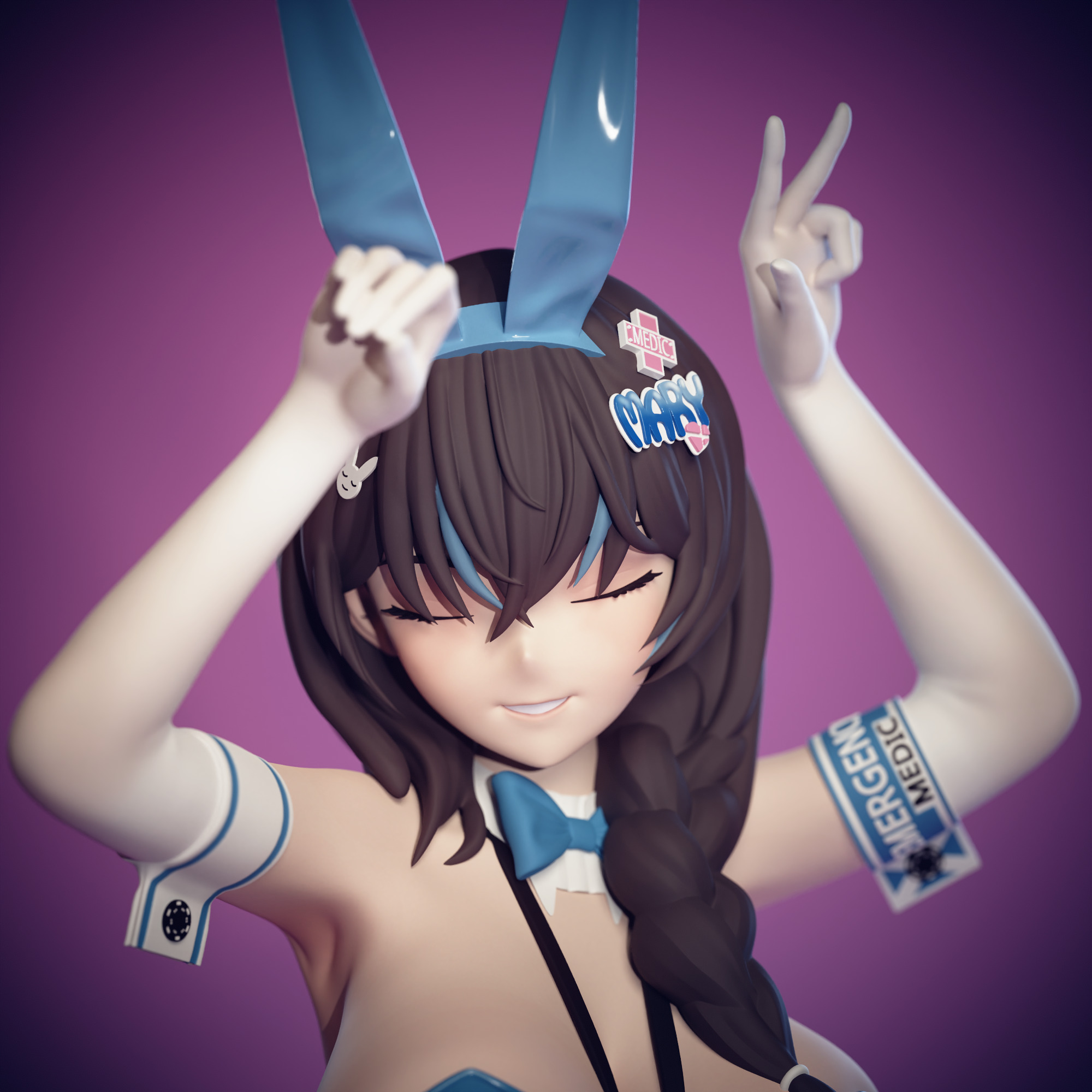 Mary Rabbit Costume - Nikke 3D print model_1