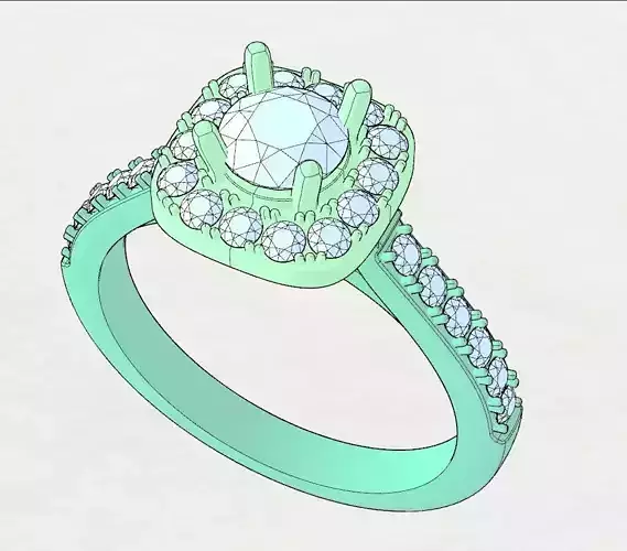 Ring Halo Cushion Shape