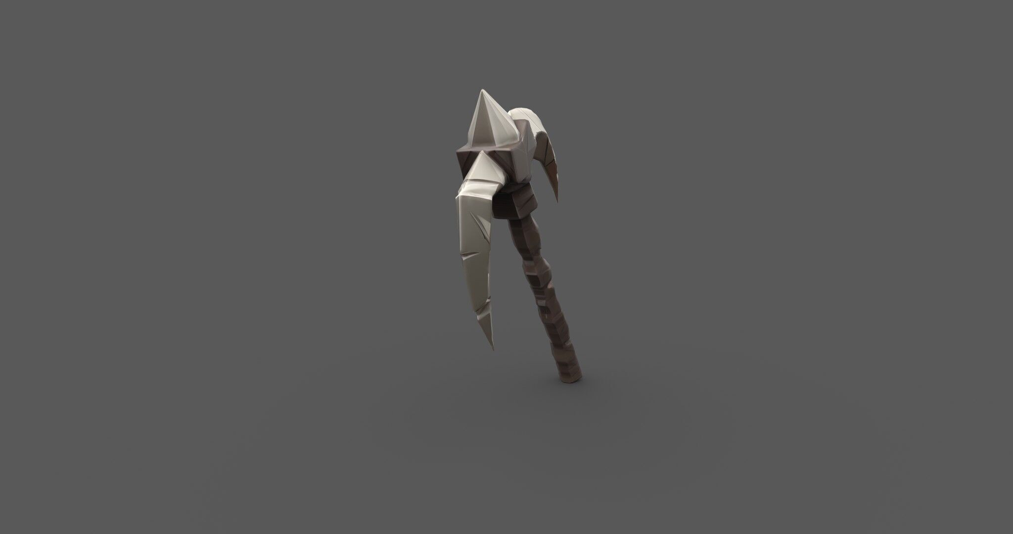 Ancient Bone Pickaxe - Game Ready 3D Asset Low-poly 3D model_26
