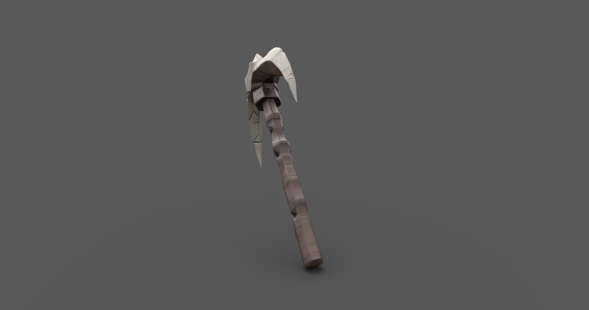 Ancient Bone Pickaxe - Game Ready 3D Asset Low-poly 3D model_30