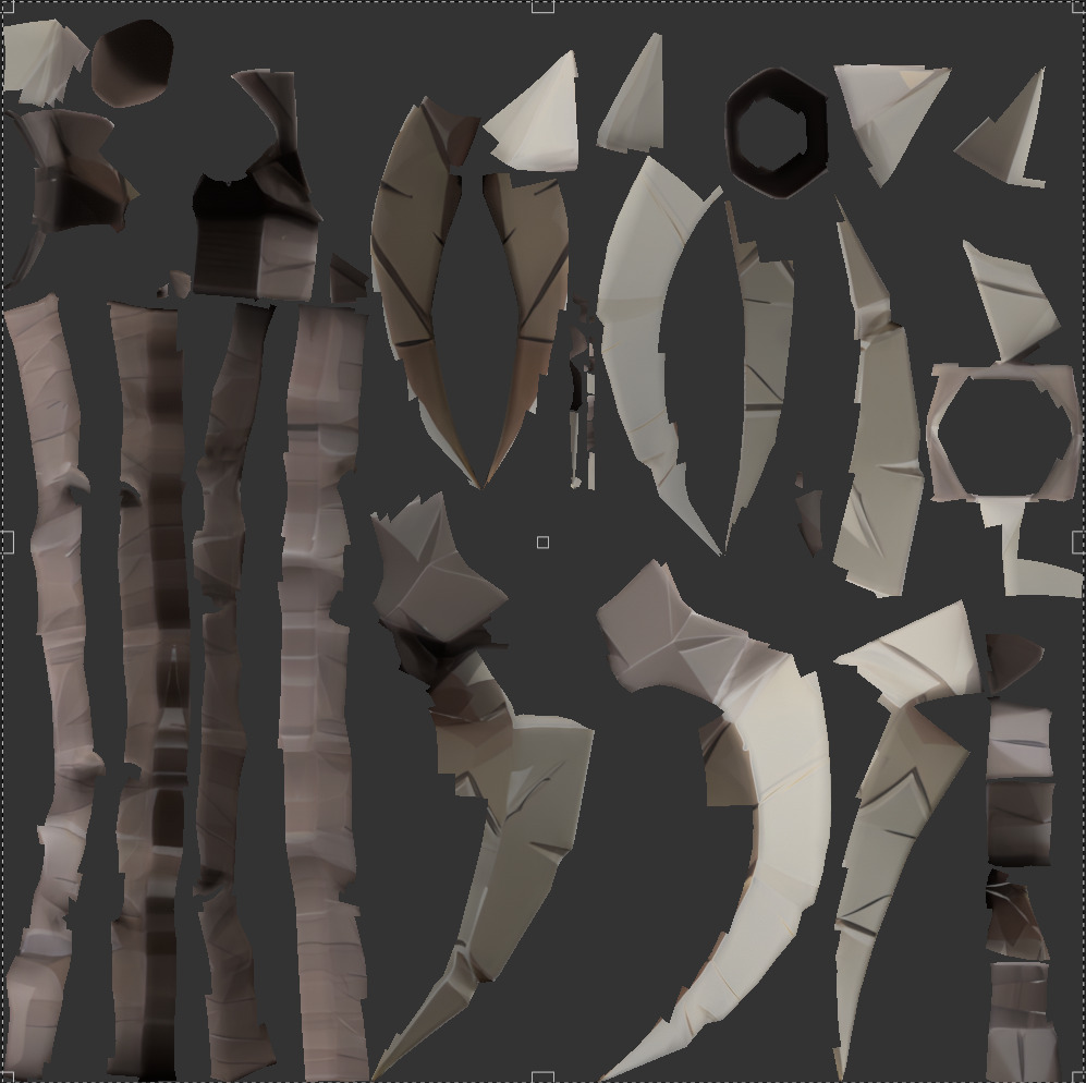 Ancient Bone Pickaxe - Game Ready 3D Asset Low-poly 3D model_24
