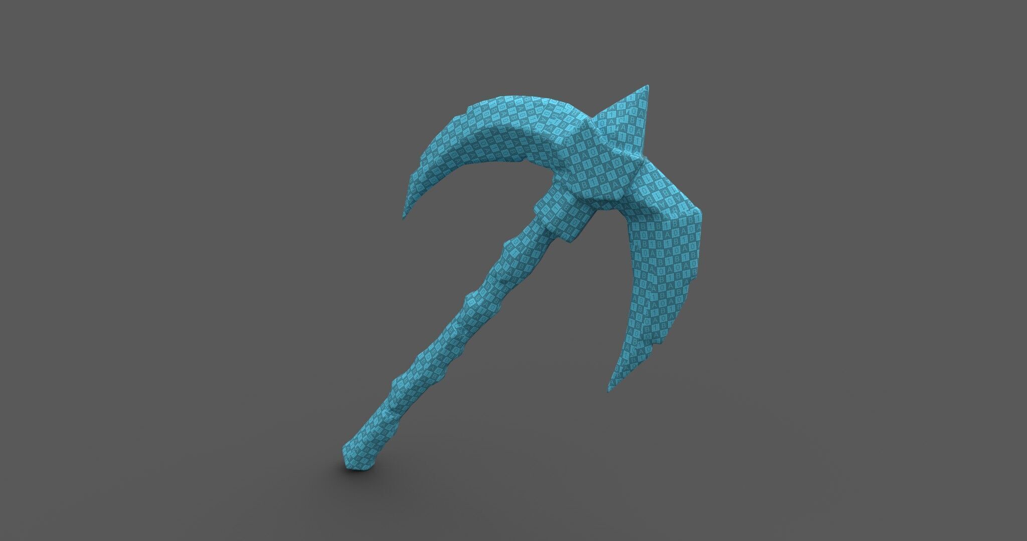 Ancient Bone Pickaxe - Game Ready 3D Asset Low-poly 3D model_21