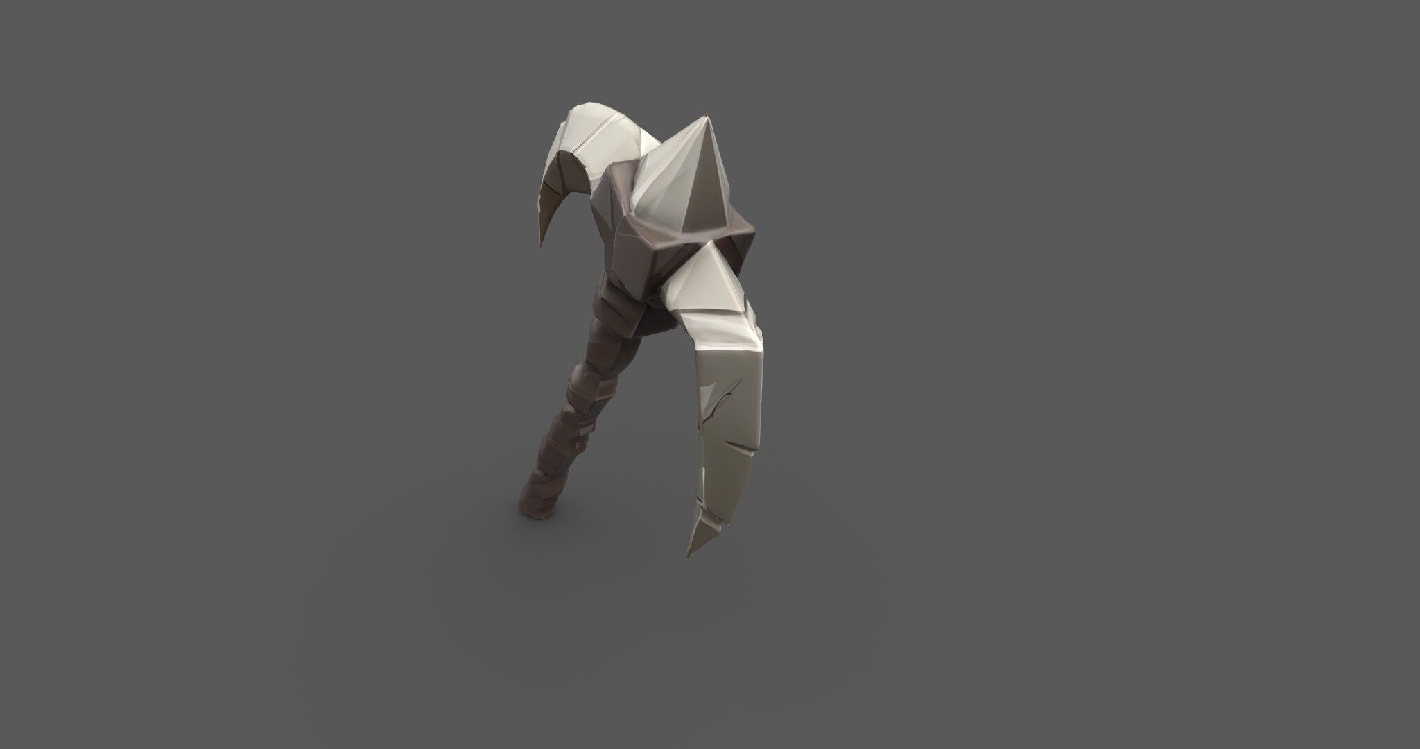 Ancient Bone Pickaxe - Game Ready 3D Asset Low-poly 3D model_2