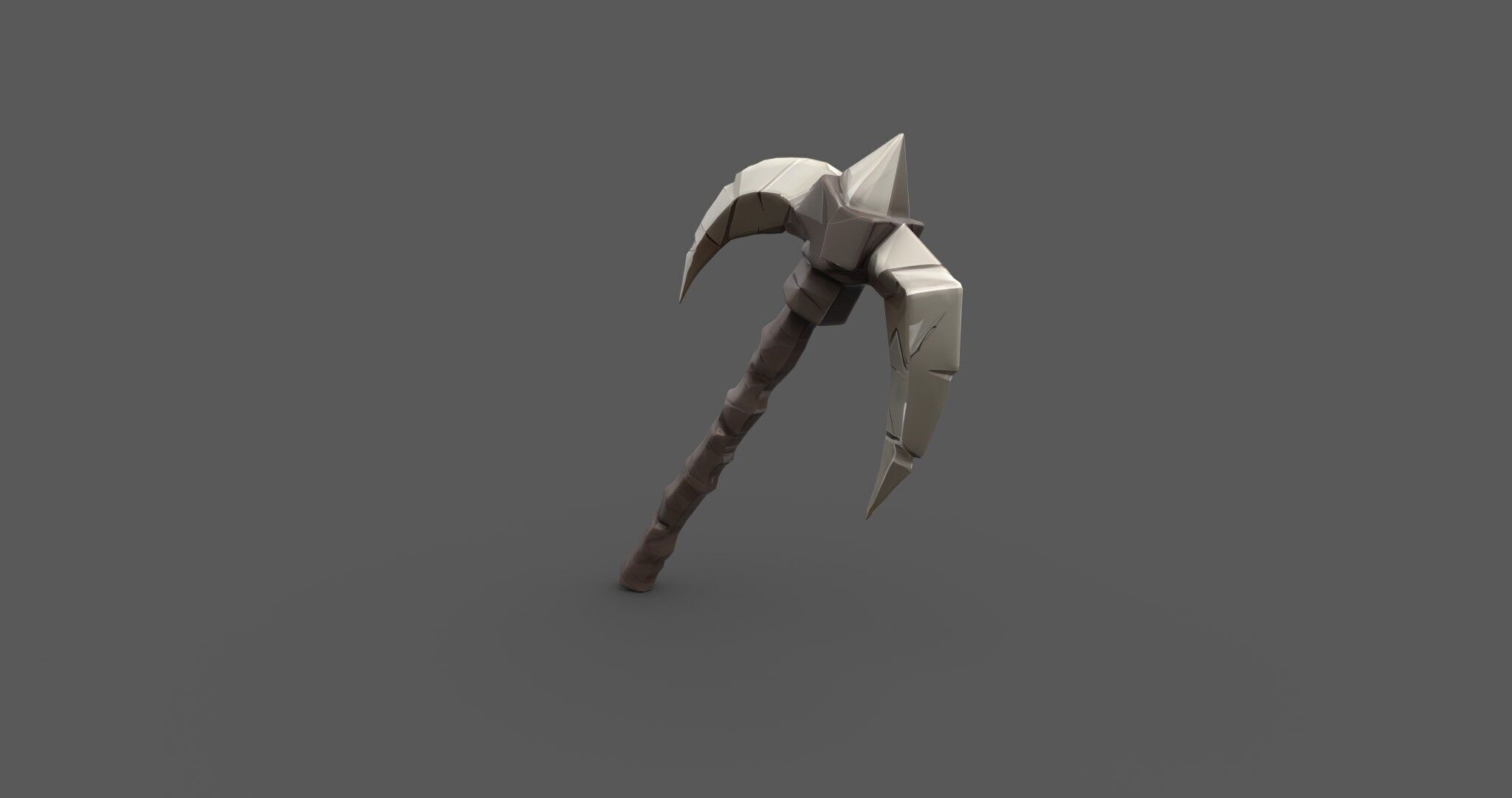Ancient Bone Pickaxe - Game Ready 3D Asset Low-poly 3D model_11
