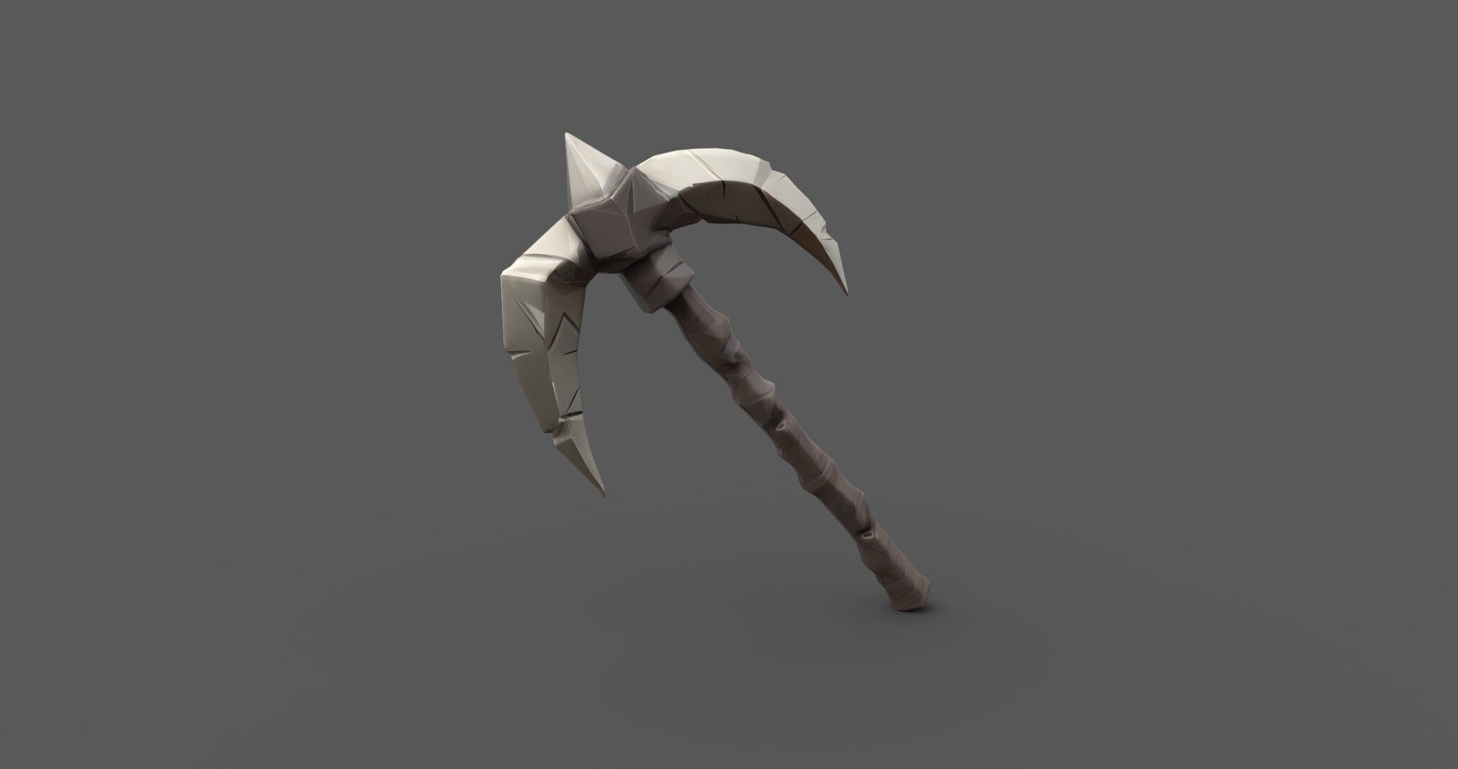 Ancient Bone Pickaxe - Game Ready 3D Asset Low-poly 3D model_28