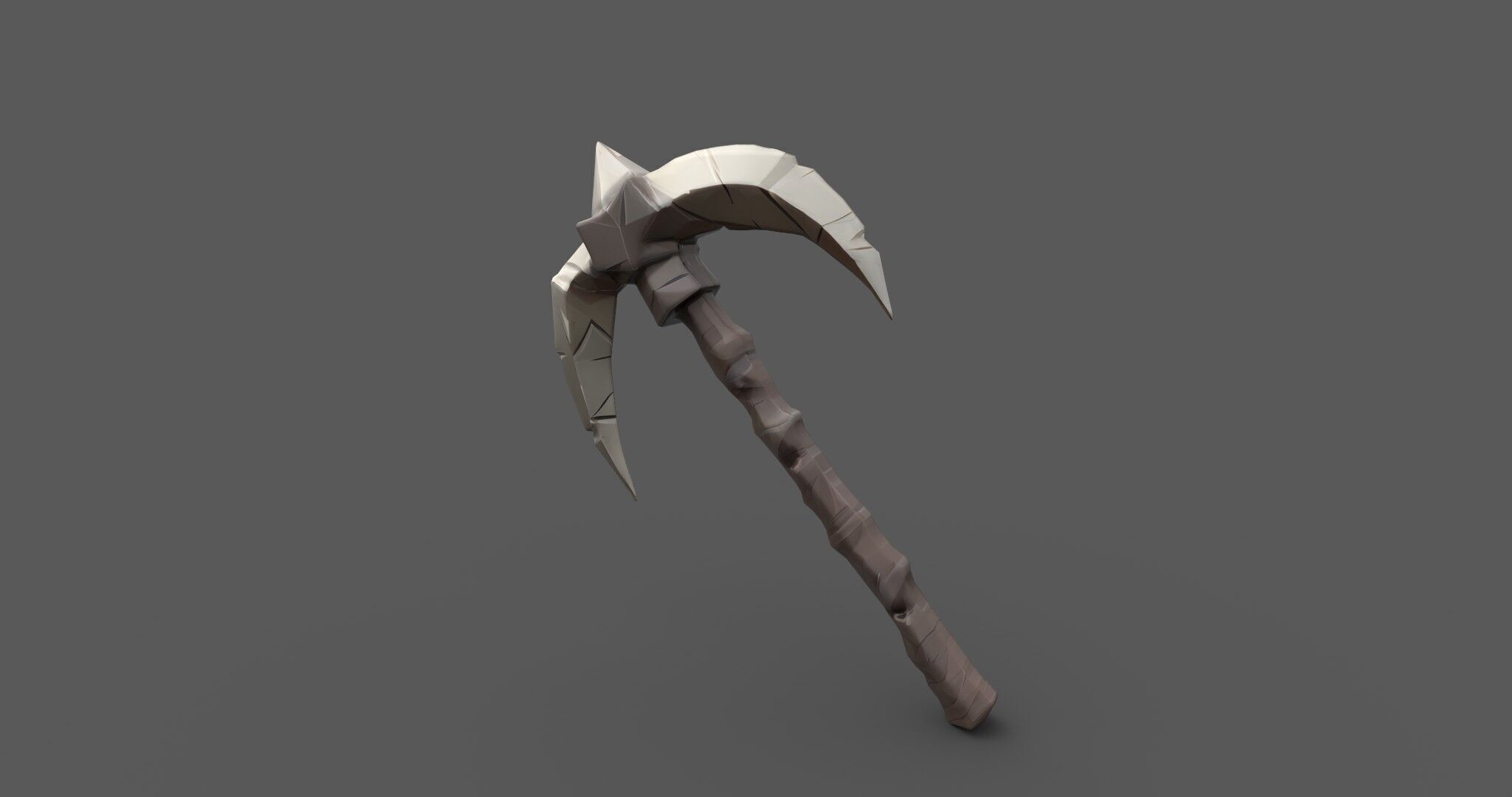 Ancient Bone Pickaxe - Game Ready 3D Asset Low-poly 3D model_29