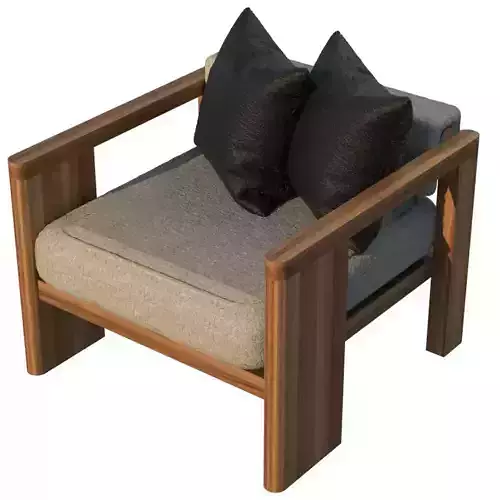 single wooden sofa 