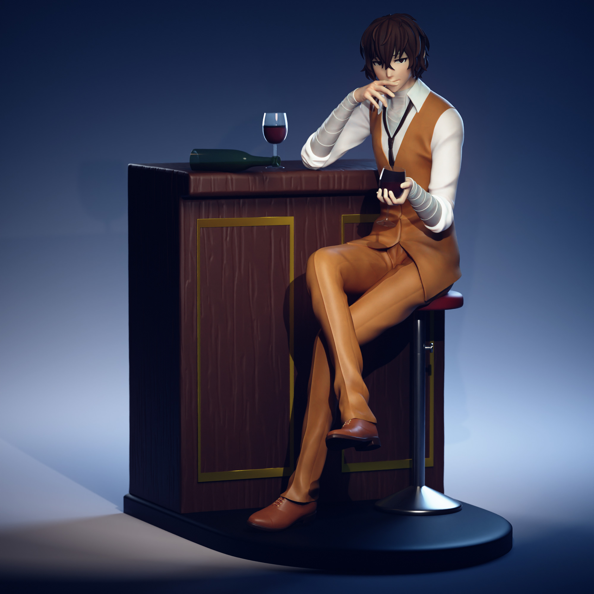 Osamu Dazai - Bungou Stray Dogs 3D print model_1
