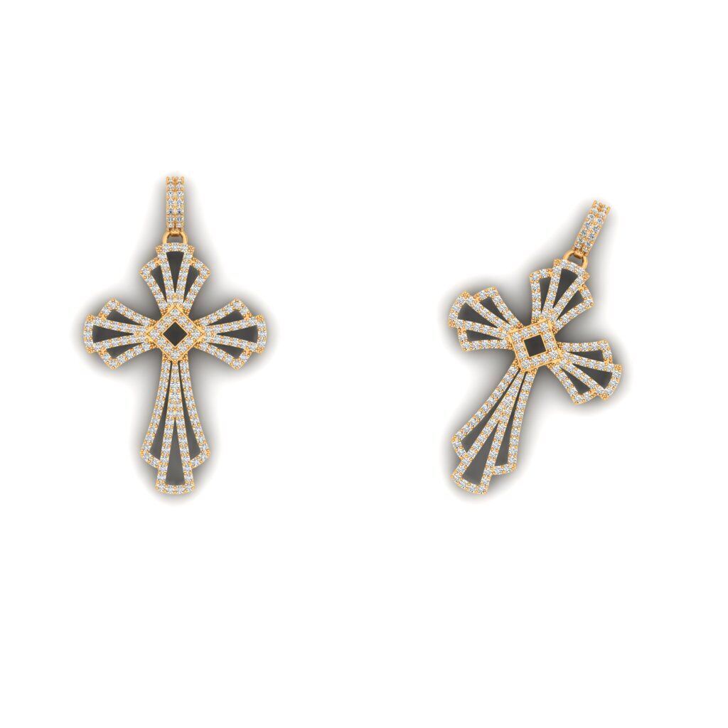 120 Cross Pendant 3d Model stl file  3D print model_17