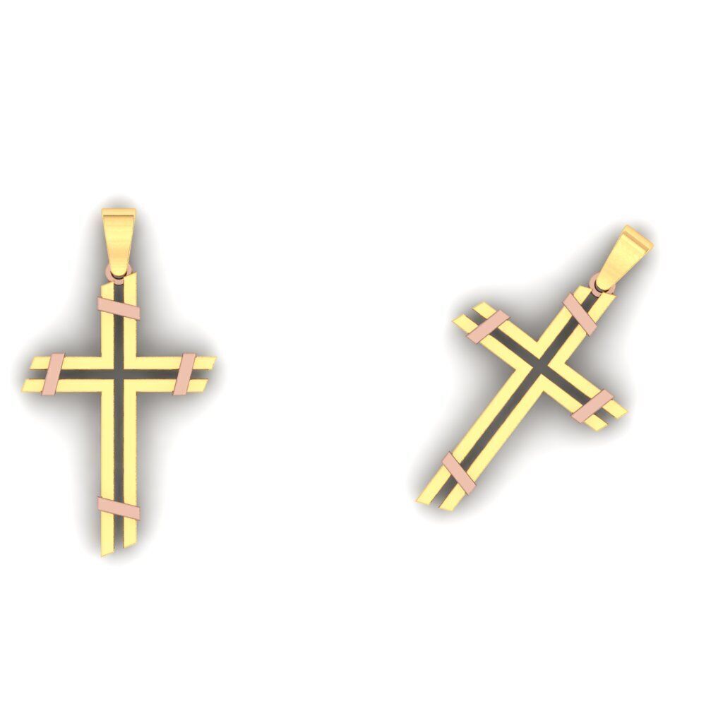 120 Cross Pendant 3d Model stl file  3D print model_97