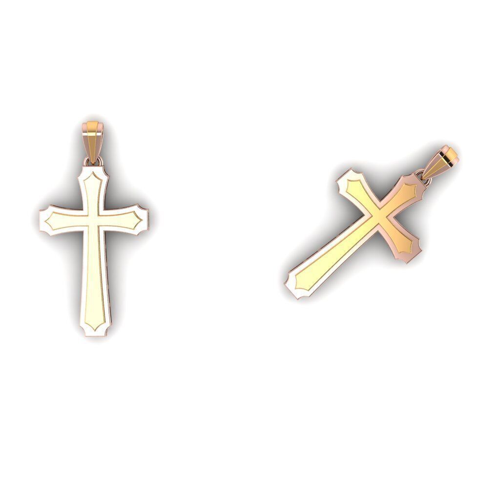 120 Cross Pendant 3d Model stl file  3D print model_71