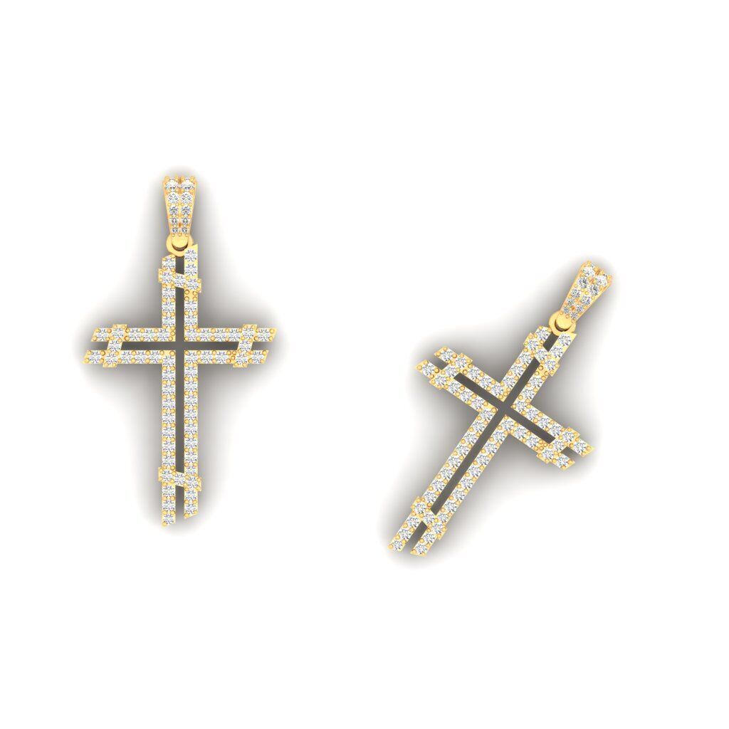 120 Cross Pendant 3d Model stl file  3D print model_29