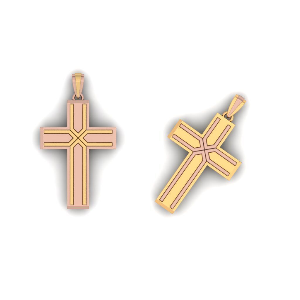 120 Cross Pendant 3d Model stl file  3D print model_72
