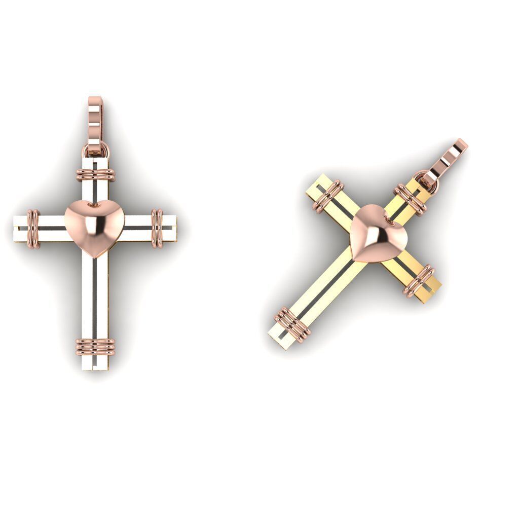 120 Cross Pendant 3d Model stl file  3D print model_30