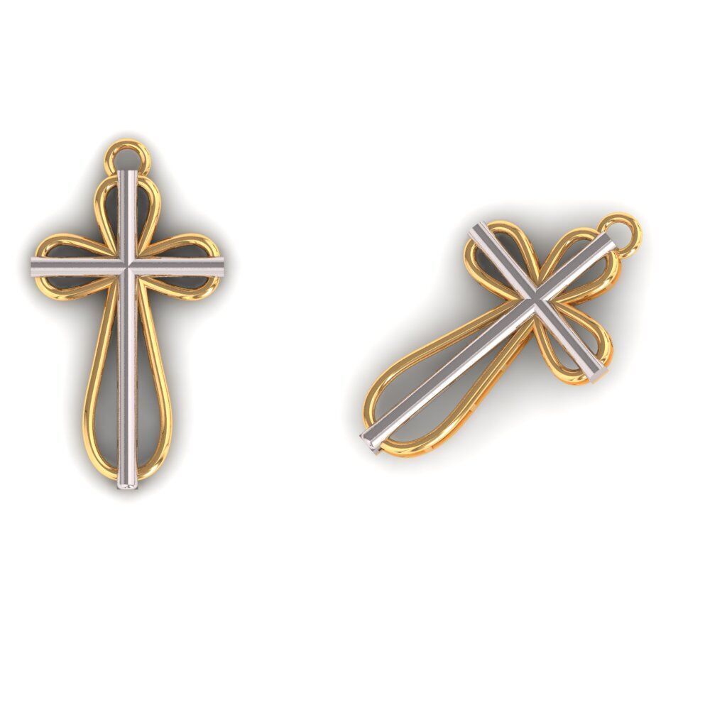 120 Cross Pendant 3d Model stl file  3D print model_18