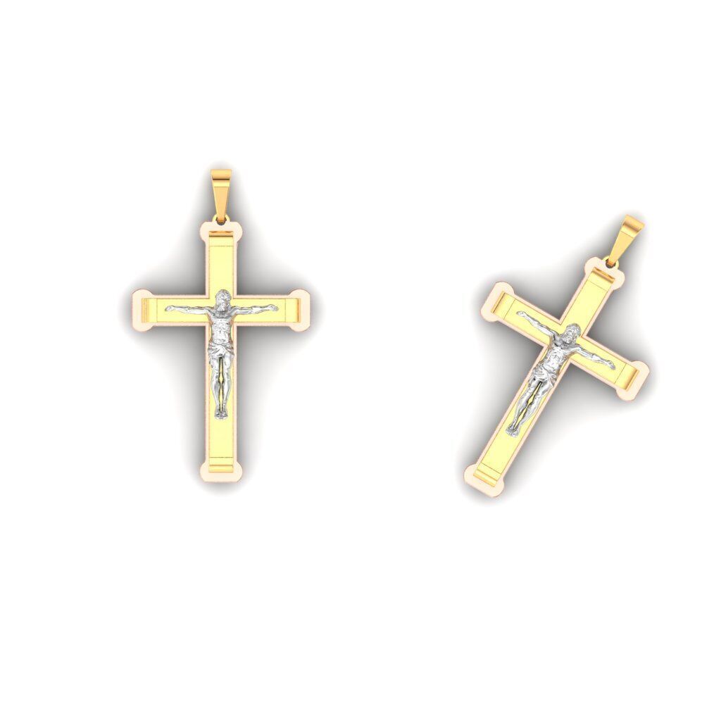 120 Cross Pendant 3d Model stl file  3D print model_90