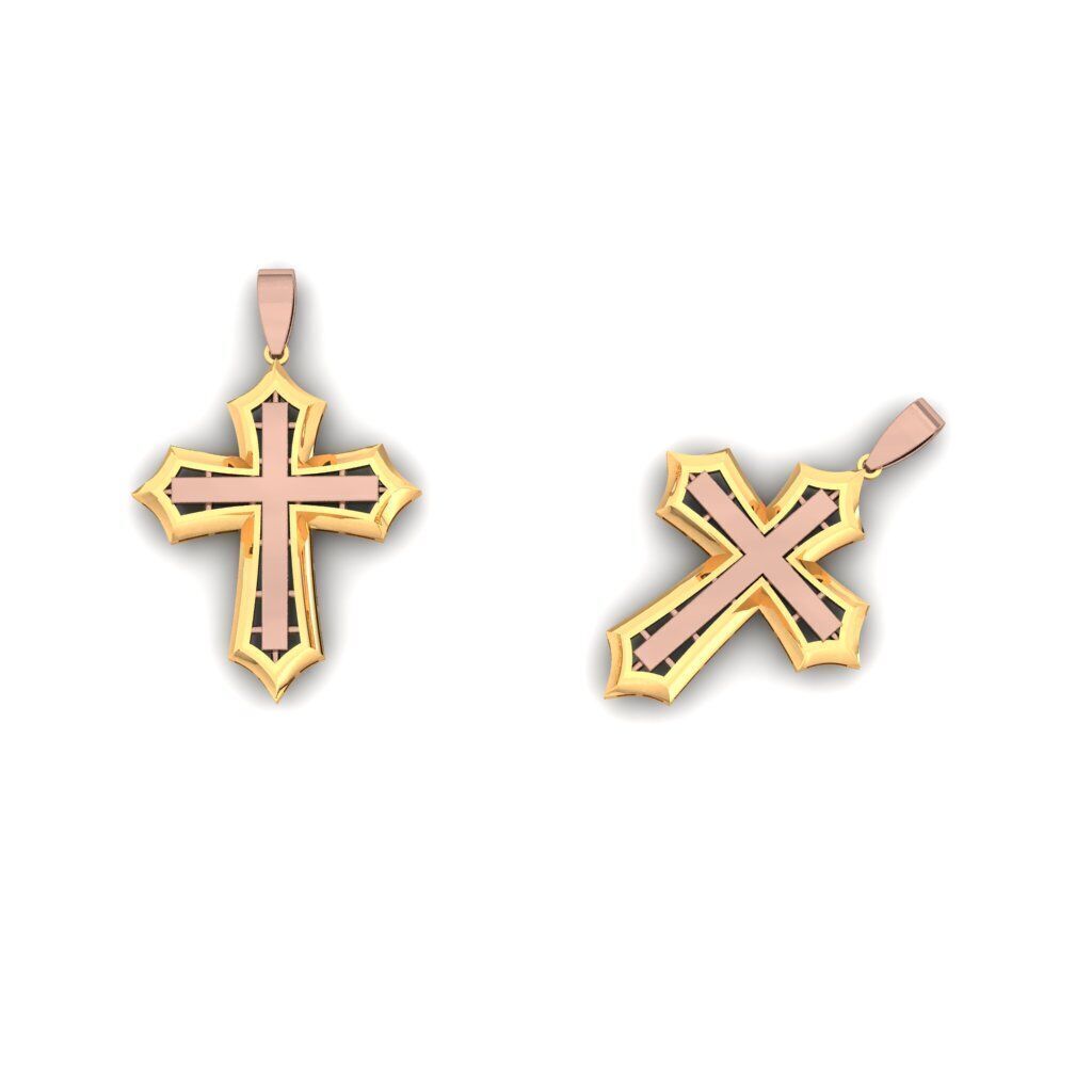 120 Cross Pendant 3d Model stl file  3D print model_67