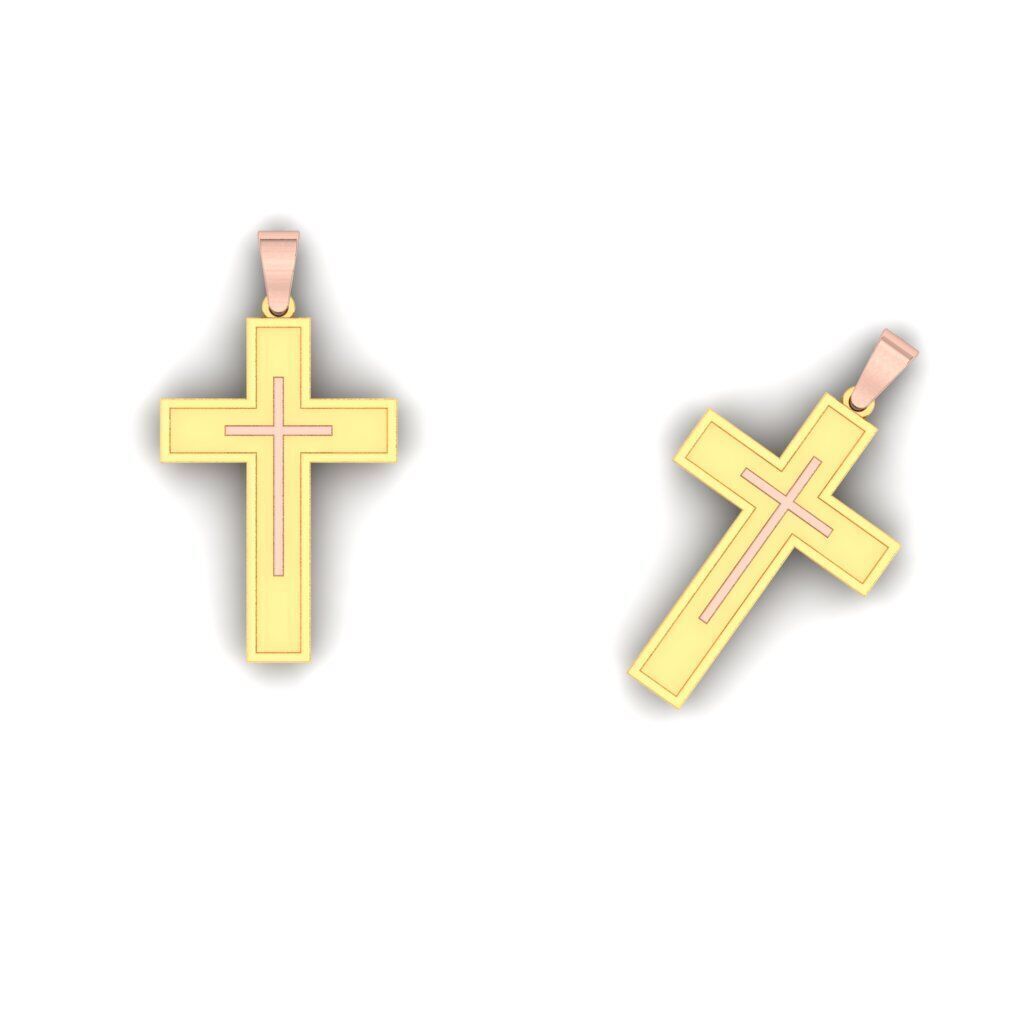 120 Cross Pendant 3d Model stl file  3D print model_68