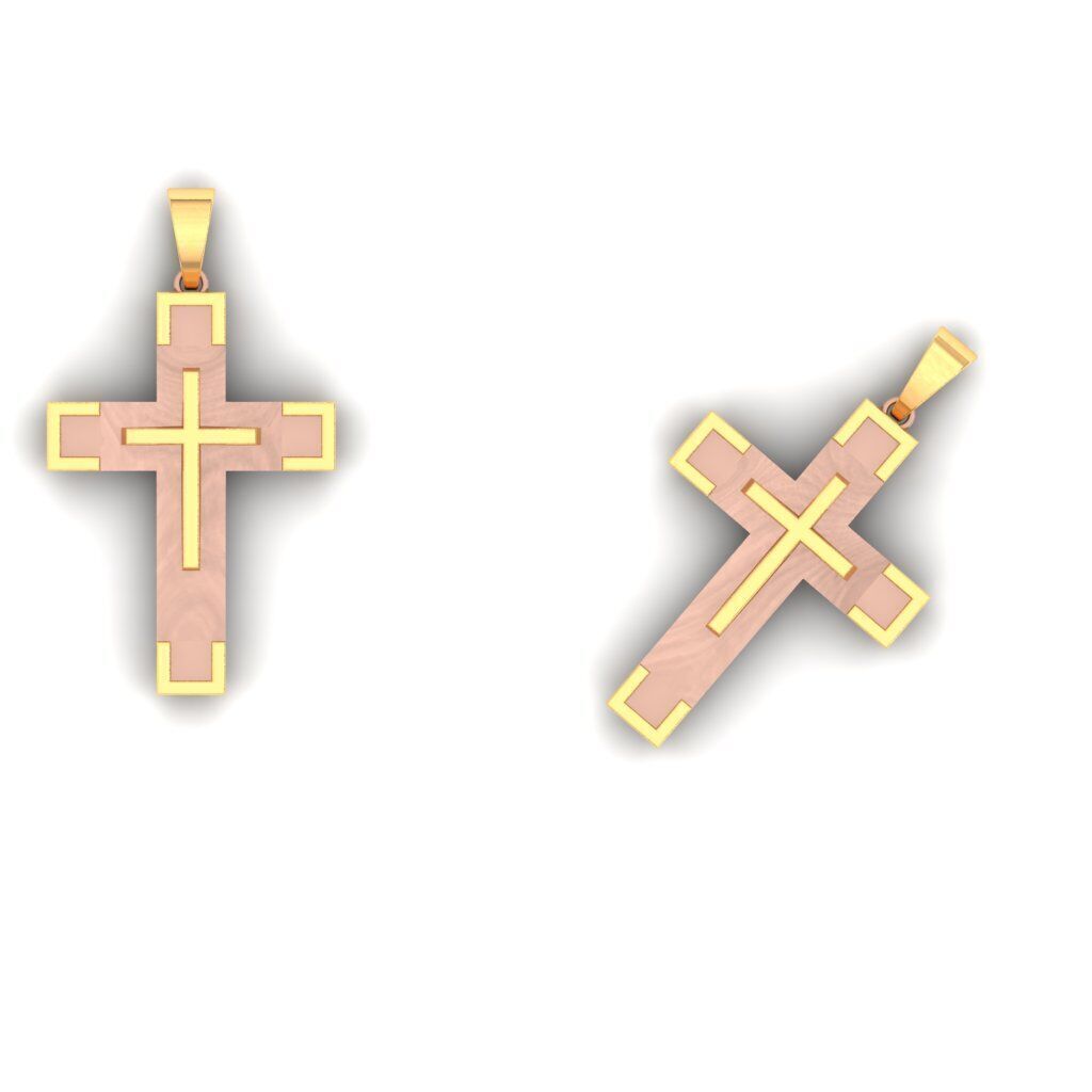 120 Cross Pendant 3d Model stl file  3D print model_70
