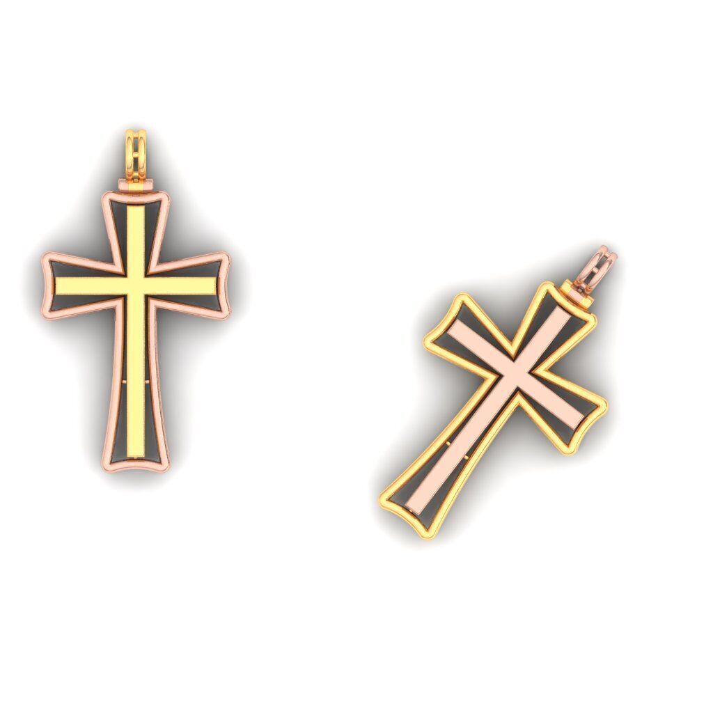 120 Cross Pendant 3d Model stl file  3D print model_26