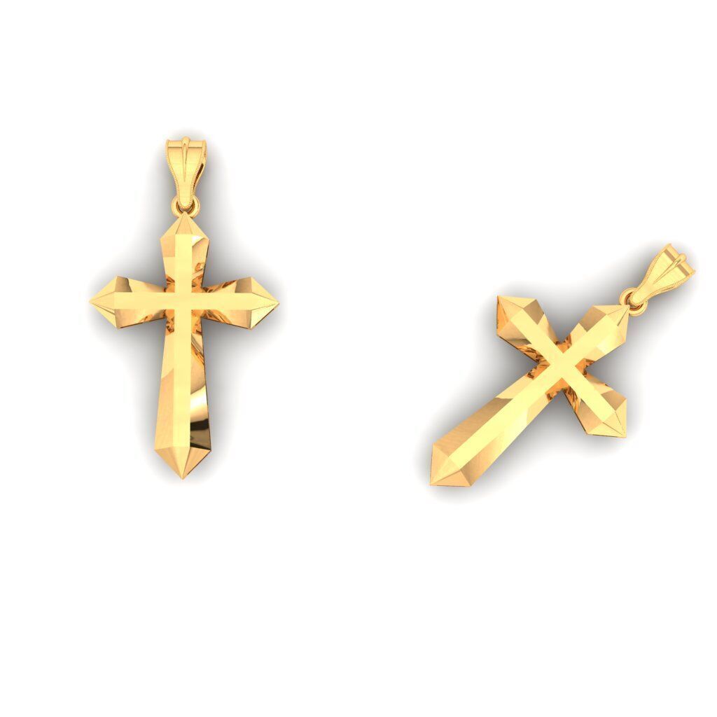 120 Cross Pendant 3d Model stl file  3D print model_69