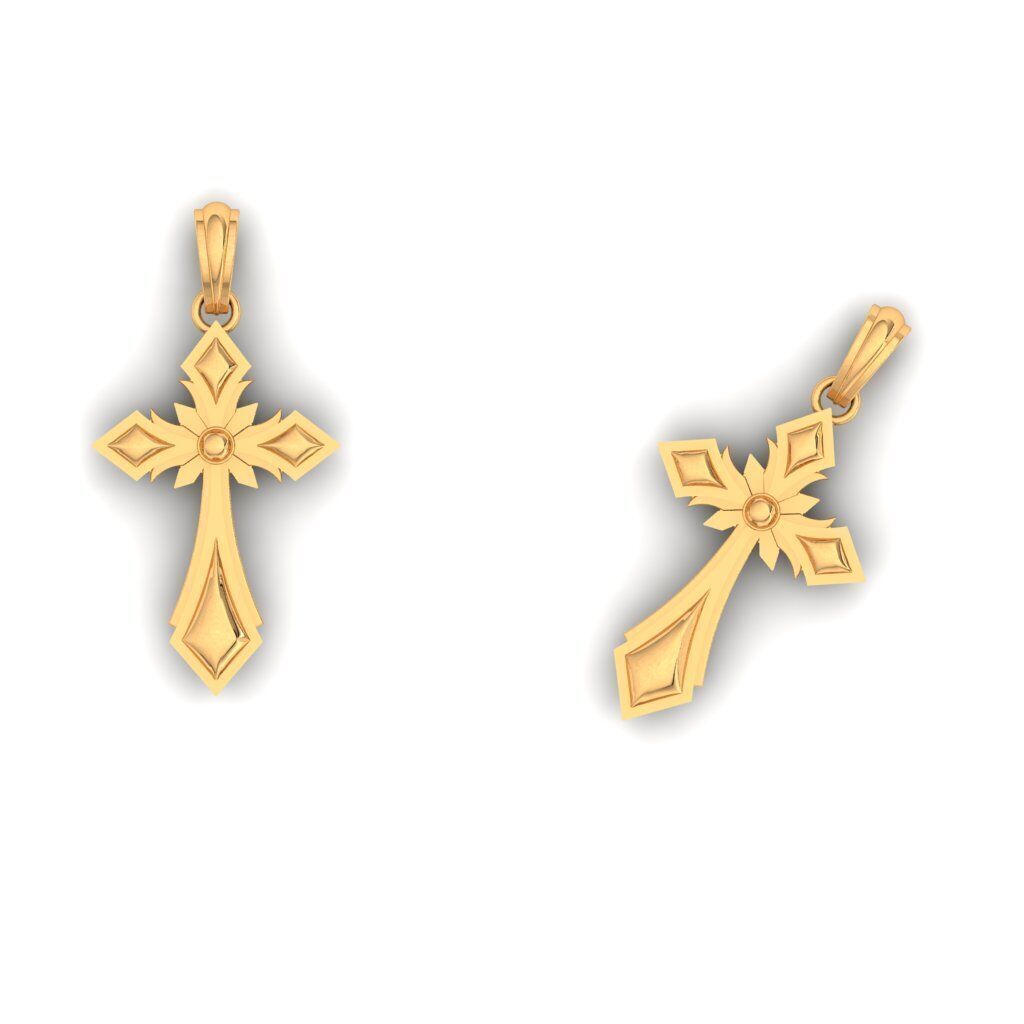 120 Cross Pendant 3d Model stl file  3D print model_87