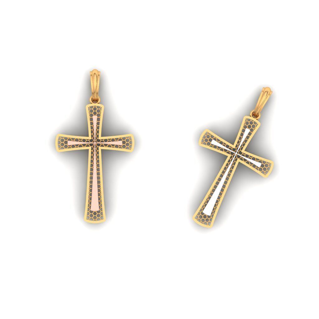 120 Cross Pendant 3d Model stl file  3D print model_31