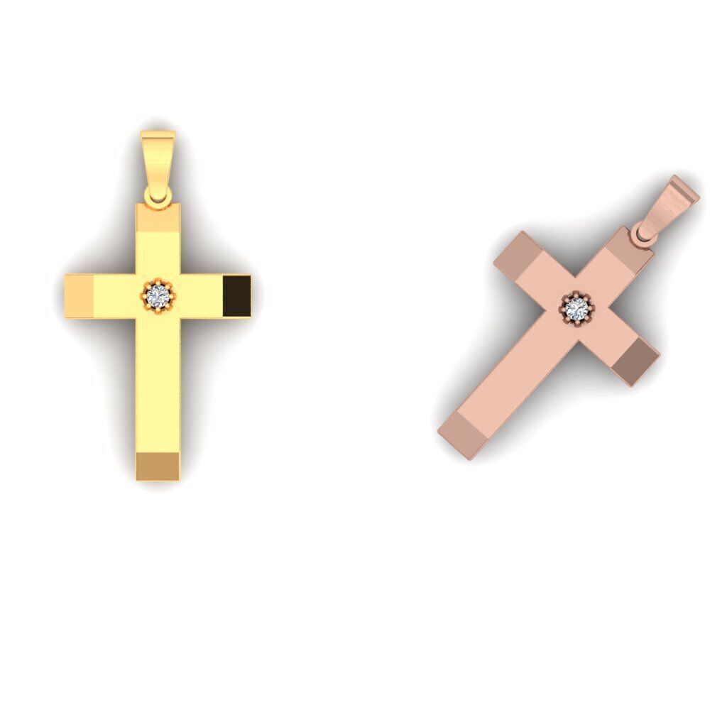 120 Cross Pendant 3d Model stl file  3D print model_93