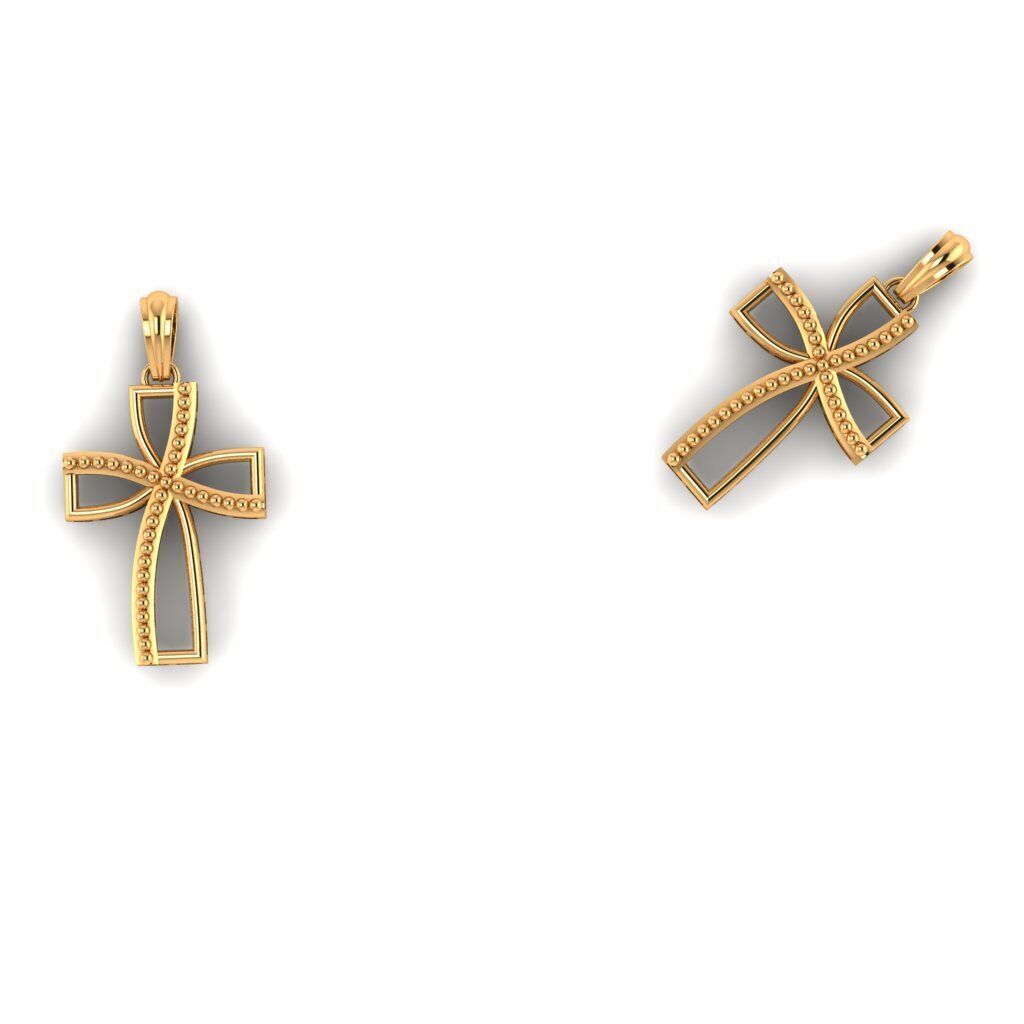 120 Cross Pendant 3d Model stl file  3D print model_57