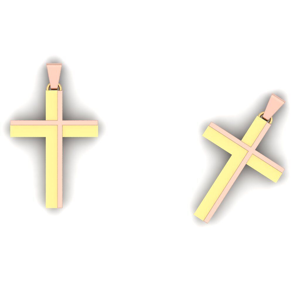 120 Cross Pendant 3d Model stl file  3D print model_94
