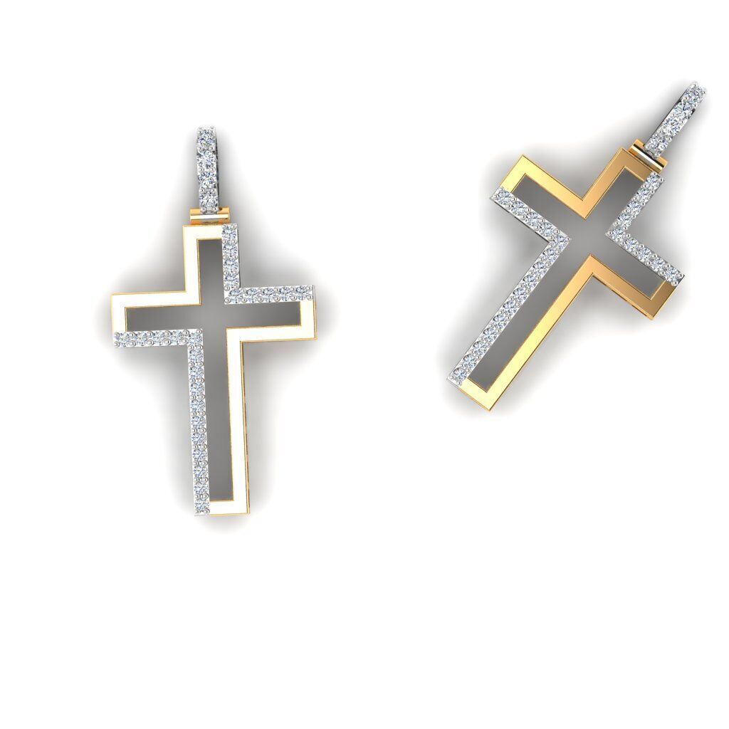 120 Cross Pendant 3d Model stl file  3D print model_25