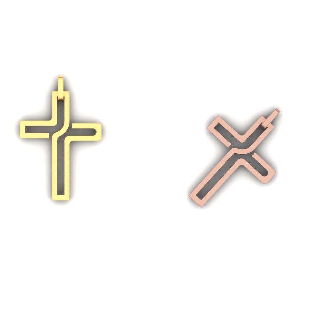 120 Cross Pendant 3d Model stl file  3D print model_79