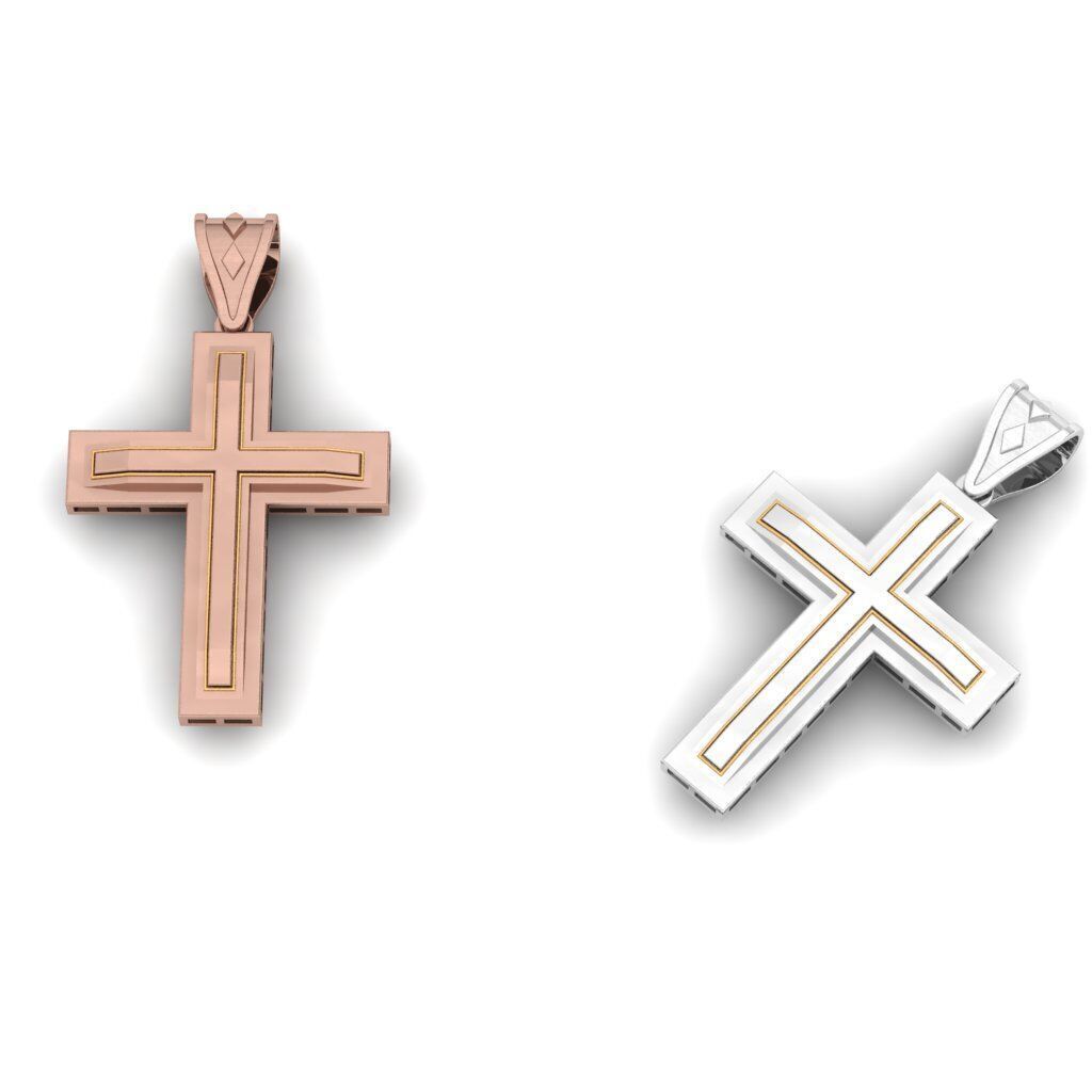 120 Cross Pendant 3d Model stl file  3D print model_35
